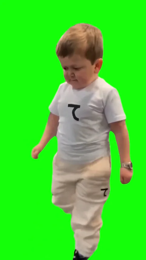 Hasbulla Walking on a Treadmill green screen