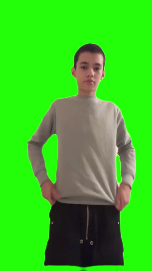 Guy Standing With Hands on Hips green screen
