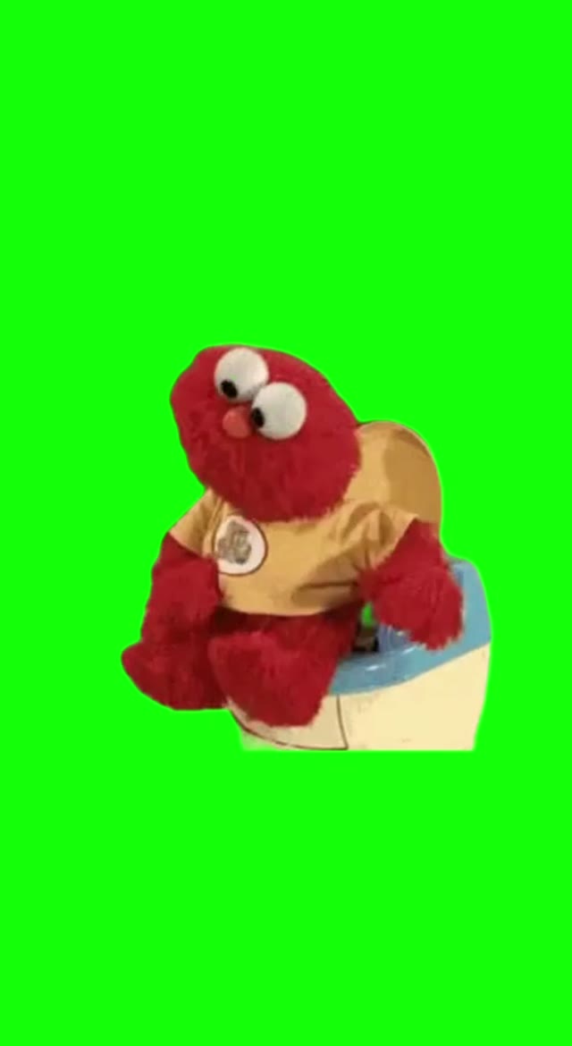 Elmo Lying Down green screen