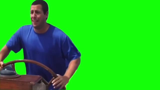 Adam Sandler crying singing green screen