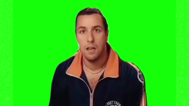 Adam Sandler shock green screen