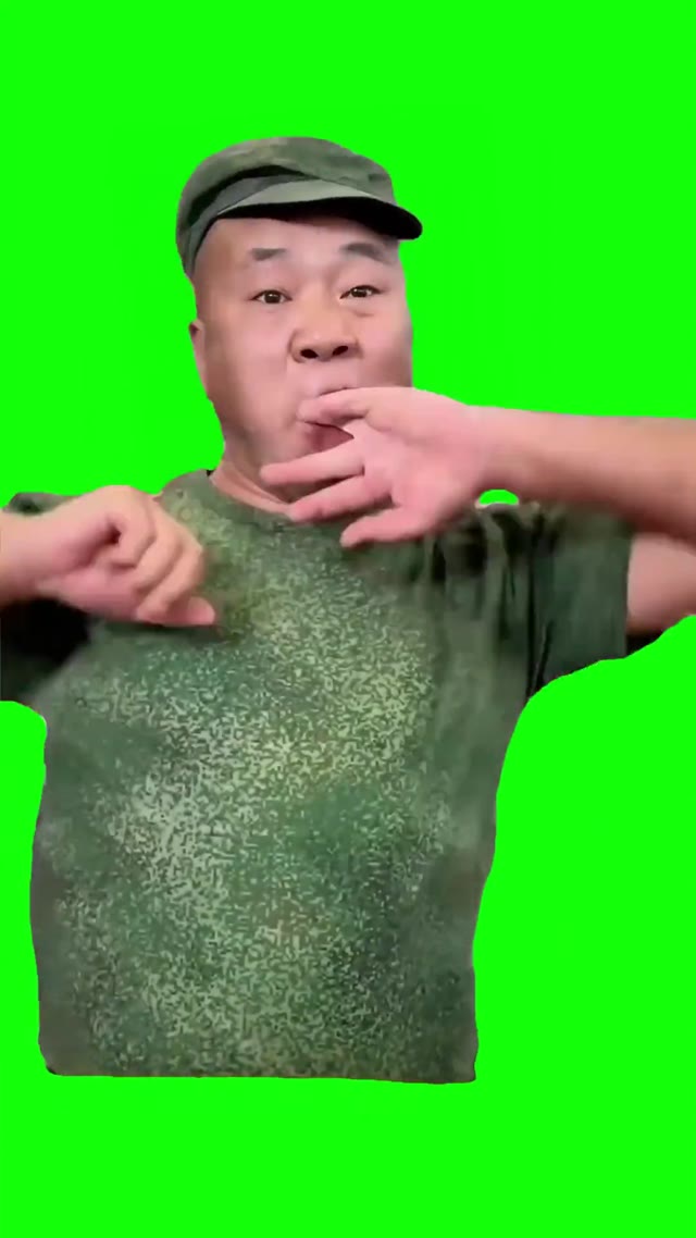 Angry Chinese guy green screen
