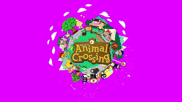 Animation logo Animal Crossing green screen