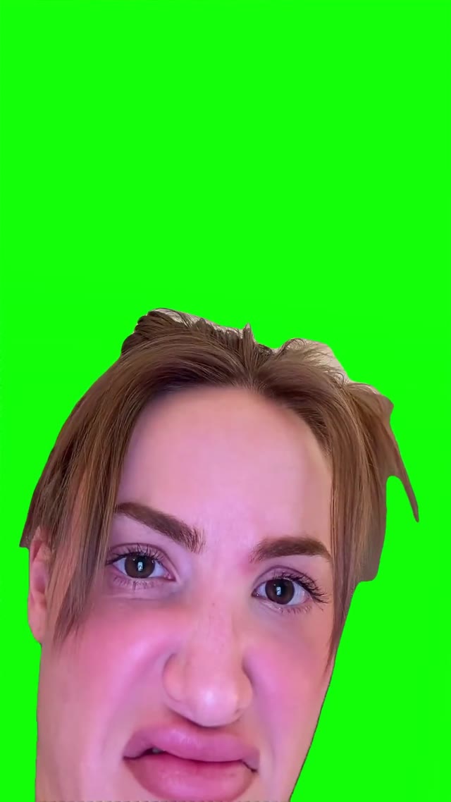 Annoyed look green screen