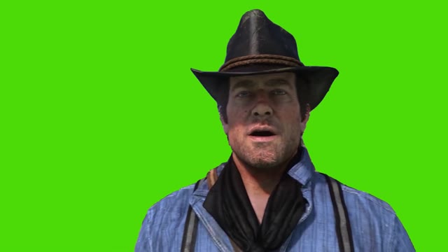 Arthur Morgan Red Dead Redemption 2 Jelly Beans green screen
