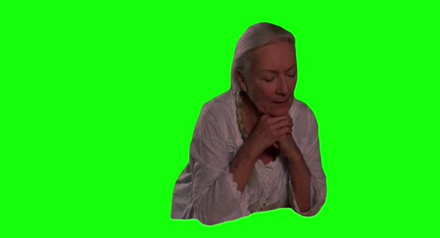 Aunt May Praying Explosion green screen