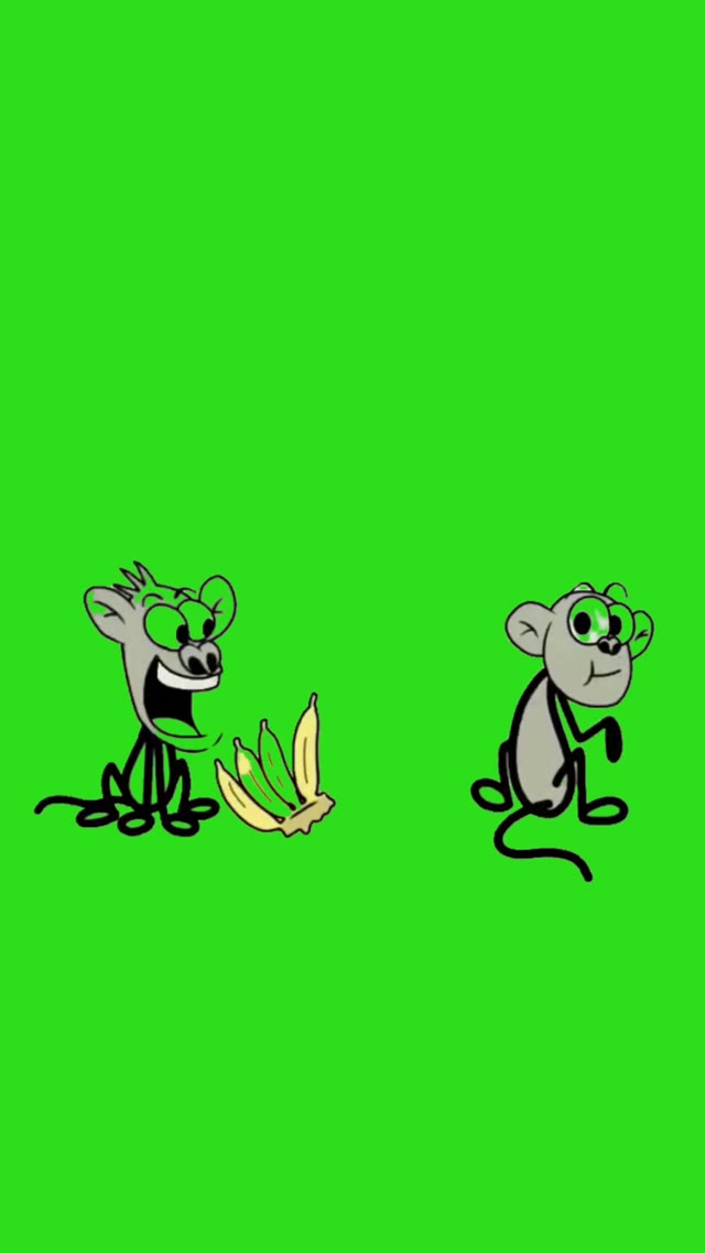 Banana animations green screen