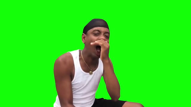 Barking Man green screen