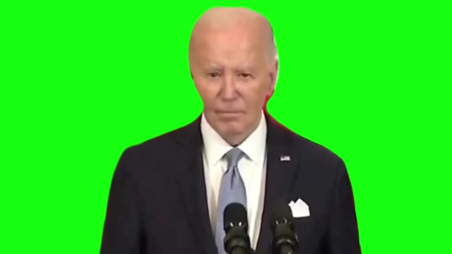 Biden farts loud green screen