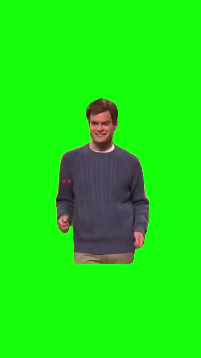 Bill Hader Dancing in a Box green screen