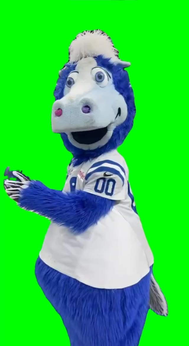 Blue dancing green screen