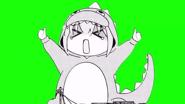 Bocchi The Rock Godzilla Hitori green screen