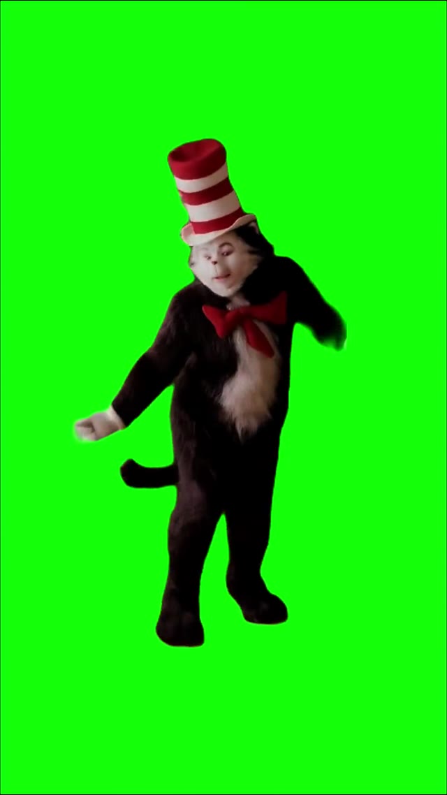 Cat In The Hat green screen