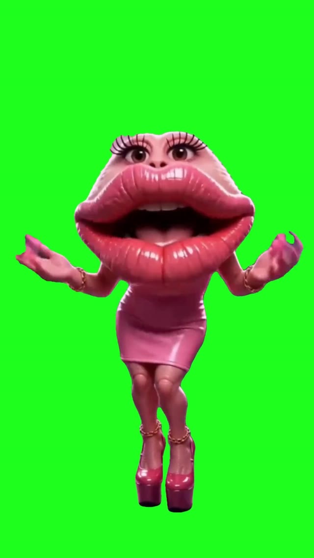 Character Lupazalupa Lip Queen green screen