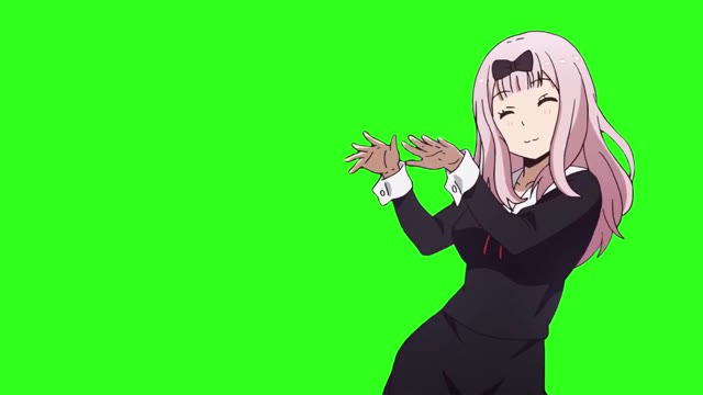 Chika Fujiwara Cute Dance green screen