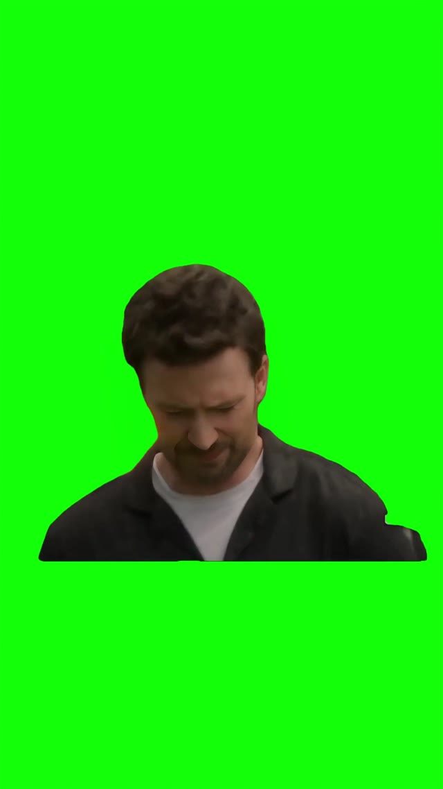 Chris walking away green screen