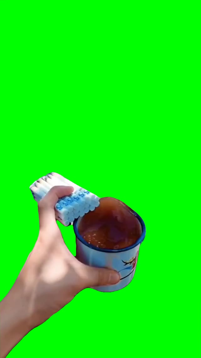 Coffee and coughing green screen