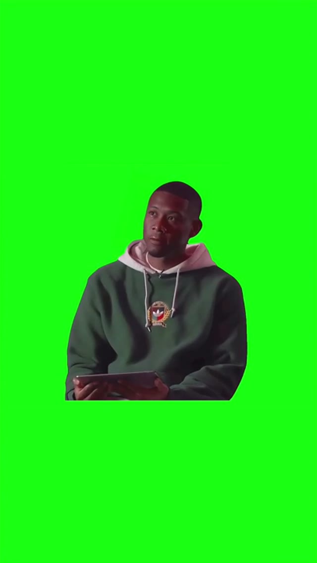 Crying man  green screen