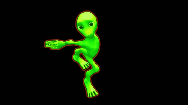 Dancing Alien green screen