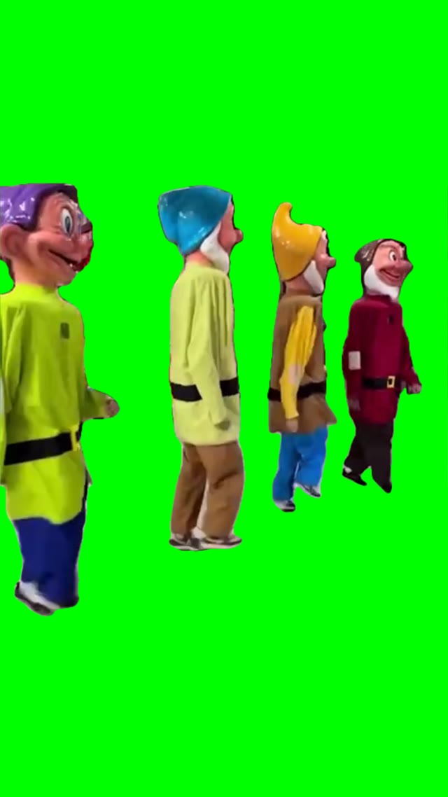 Dancing gnomes green screen