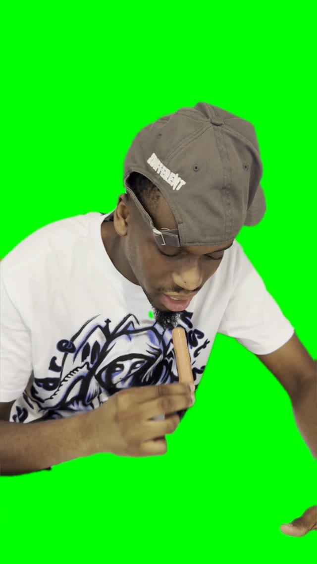Disappointed look green screen