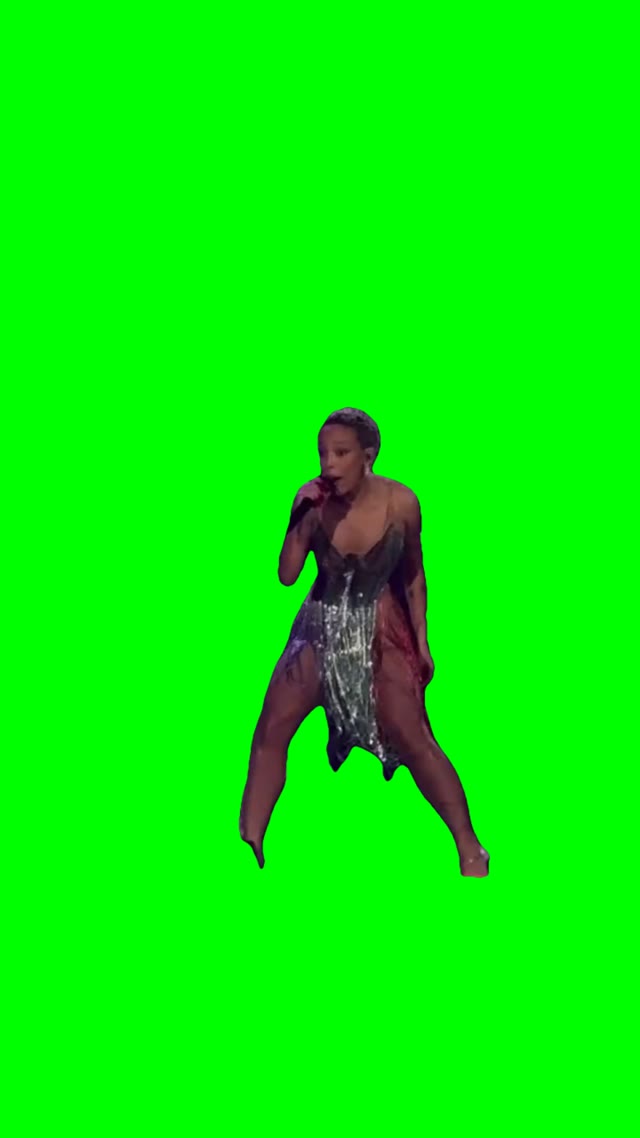 Doja Cat Singing green screen