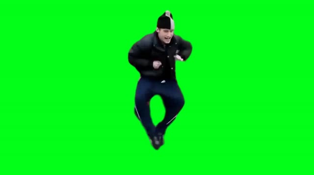 Drunk Russian Dancer green screen