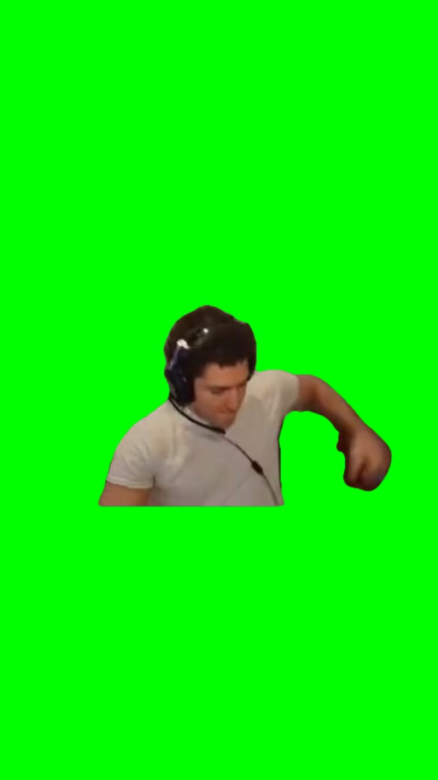Dude crashout green screen
