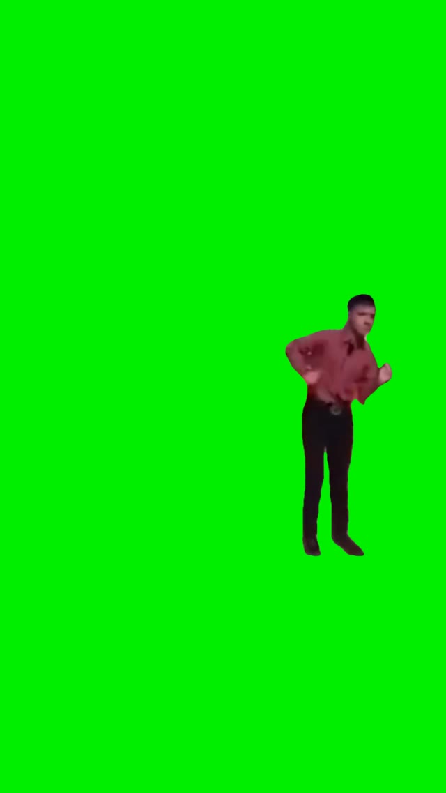 Dude dancing green screen
