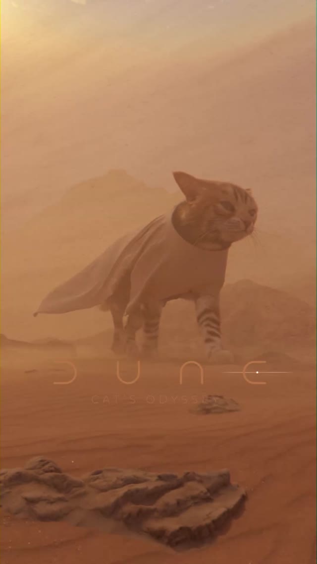 Dune Cat green screen