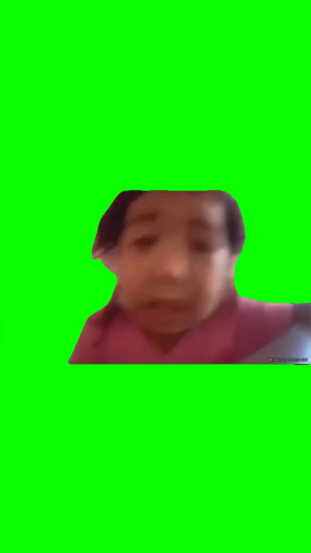 Girl screaming Mom green screen