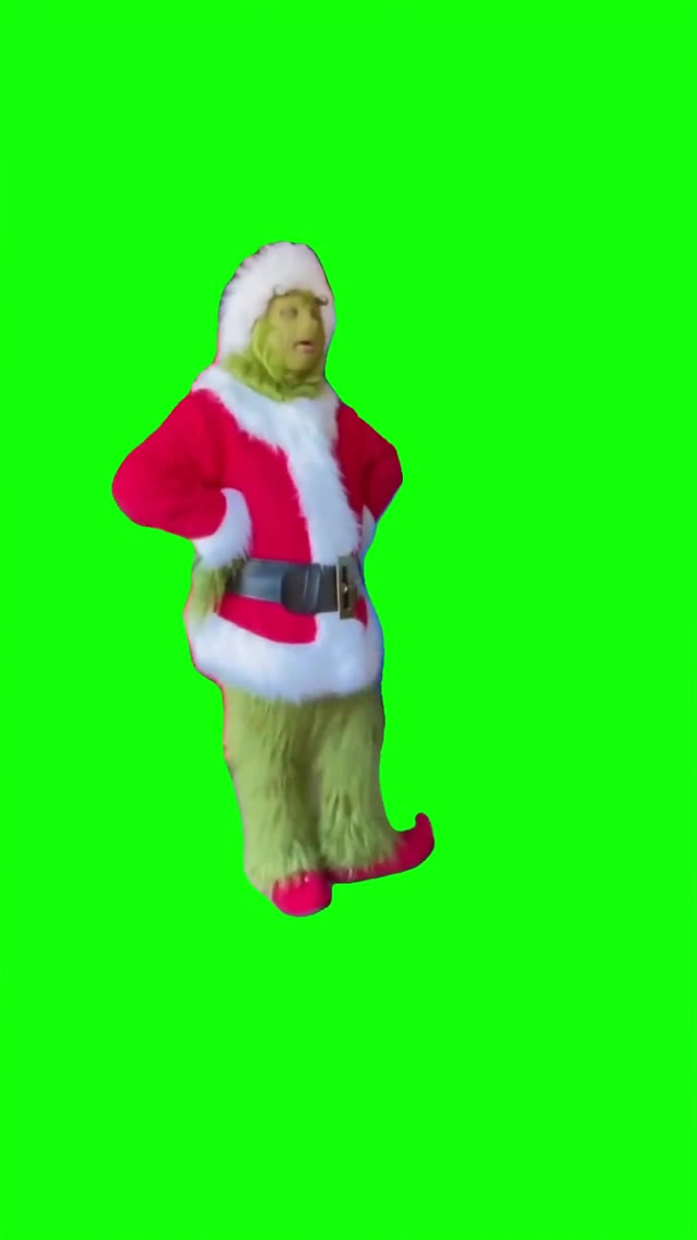 Grinch latino dance 1 green screen