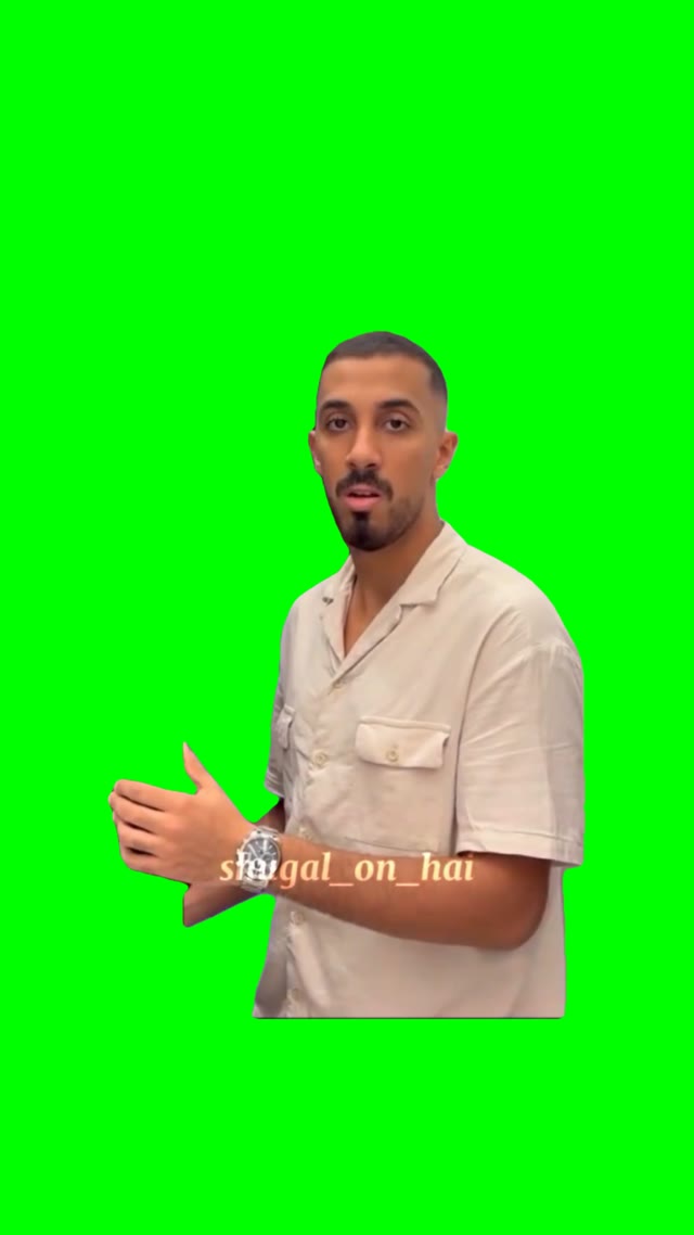 Guy pulls out flowers green screen