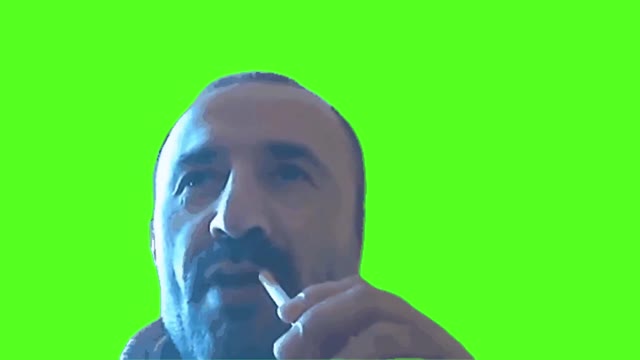 Guy Laughing Smoking Victor green screen