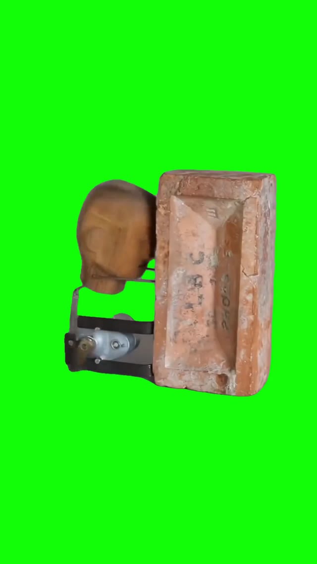 Hitting brick green screen