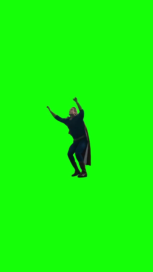 Homelander Trying To Jump green screen