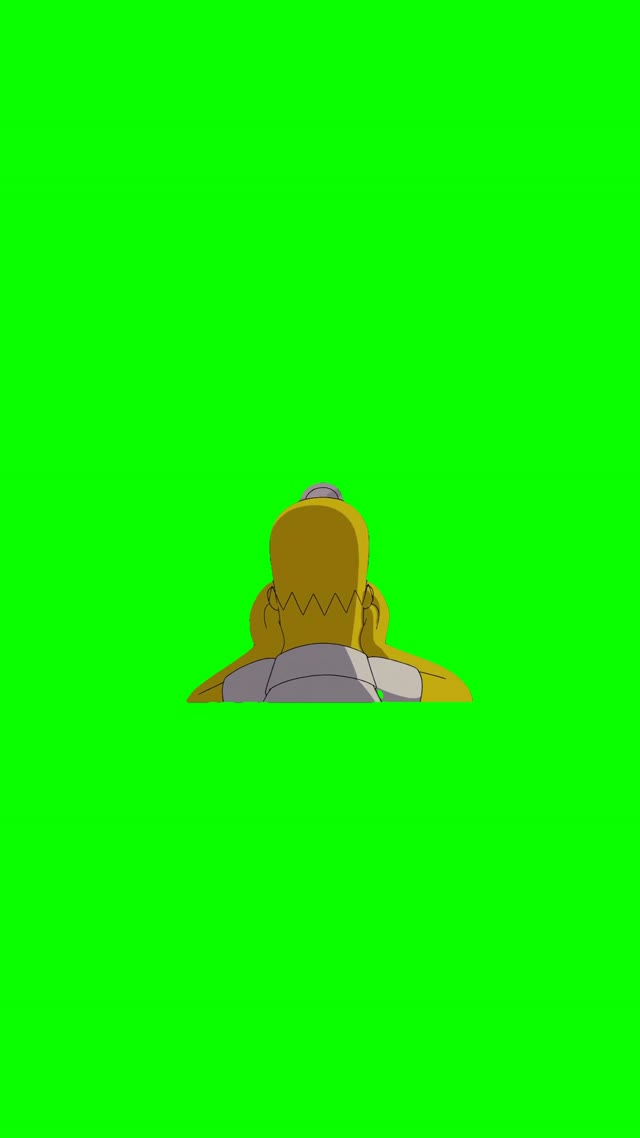 Homer simpson boring green screen
