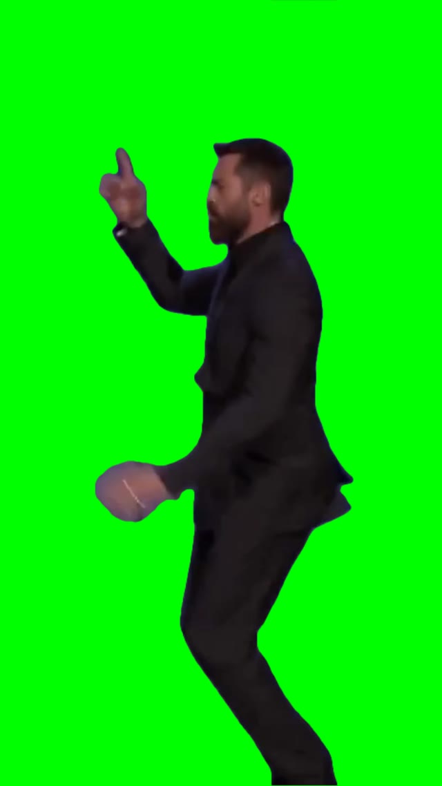 Hugh Jackman Happy Dance green screen