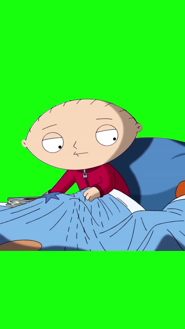 I Should Get Some Sleep Stewie Crying in Bed Family Guy green screen
