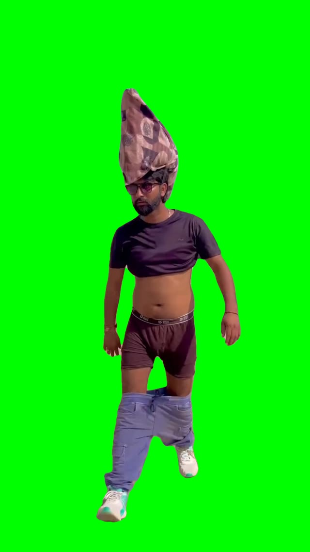 Indian Man Mocking green screen