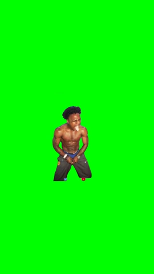 Ishowspeed overexcited green screen