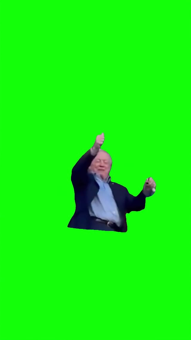 Jerry flips fans green screen
