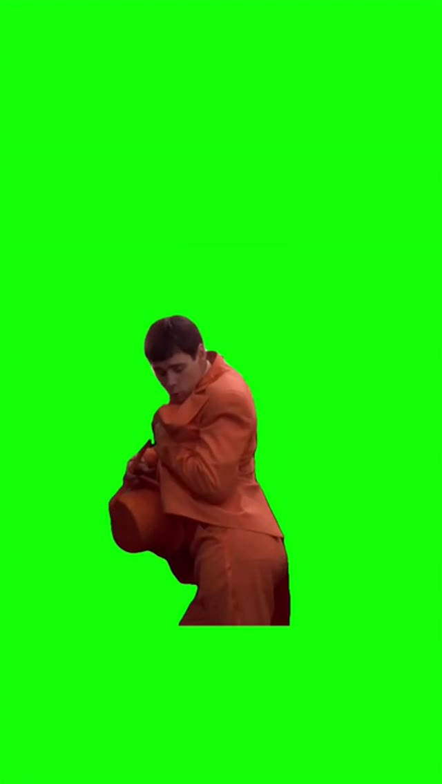 Jim Carey Showing off Booty green screen
