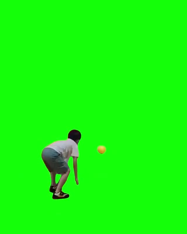 Kid Bowling Fail green screen