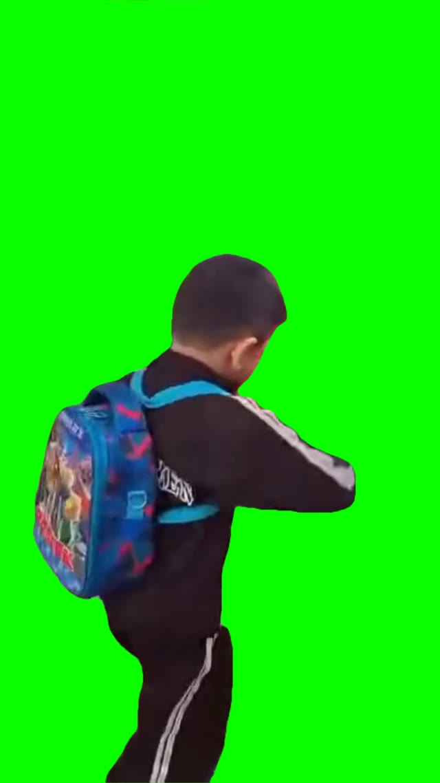 Kid dancing green screen