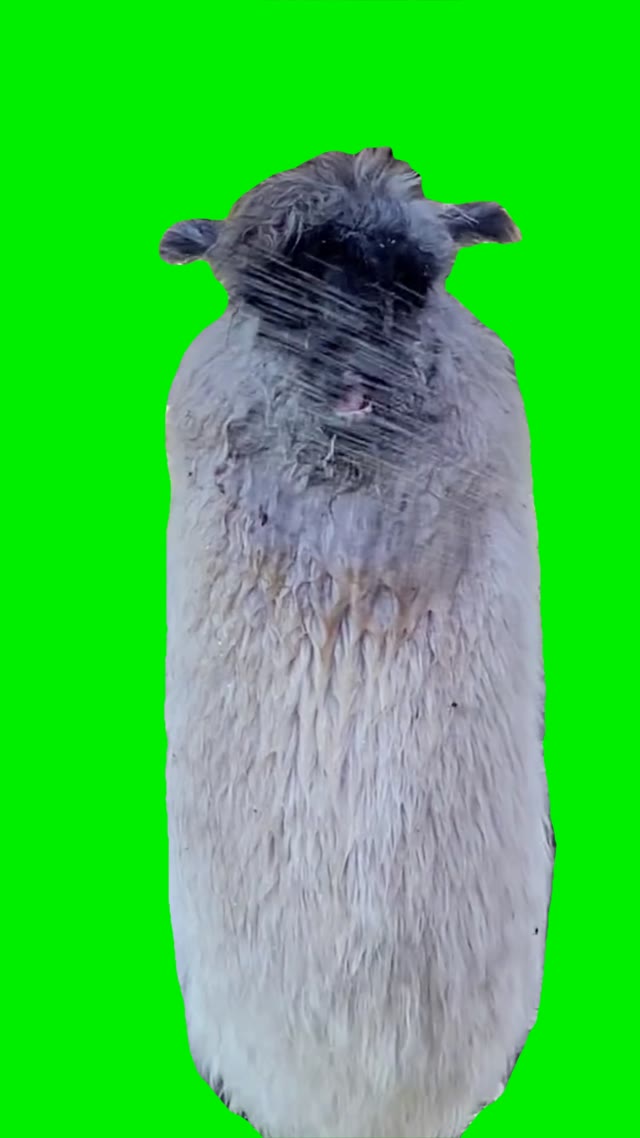 Lama Singing green screen