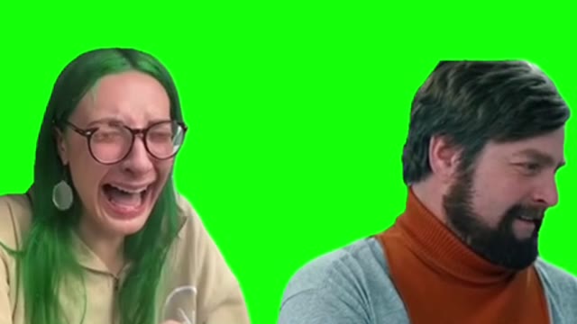 Laughing crying green screen