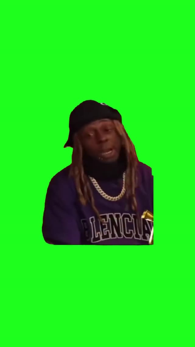 Lil Wayne talks nonsense green screen
