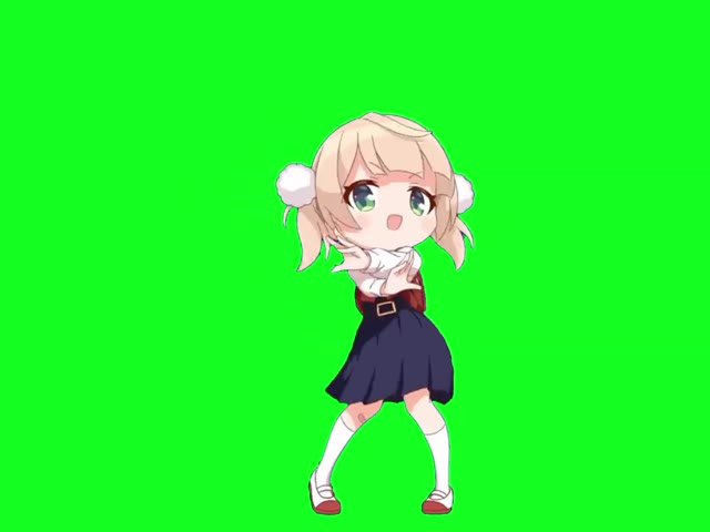 Ui Shigure Complete Dance green screen