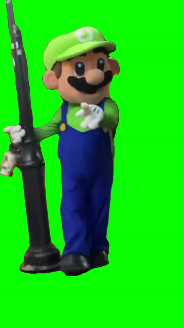 Luigi dancing green screen